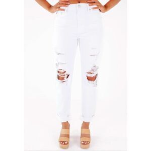 NWT Pistola Jeans Pants High Rise White Distress Size 26